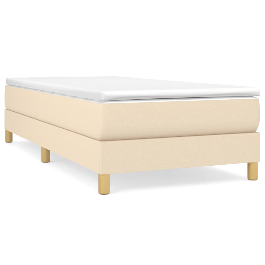 Okvir za krevet s oprugom krem 90x190cm od tkanine