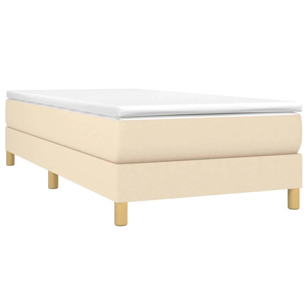 Okvir za krevet s oprugom krem 90x190cm od tkanine