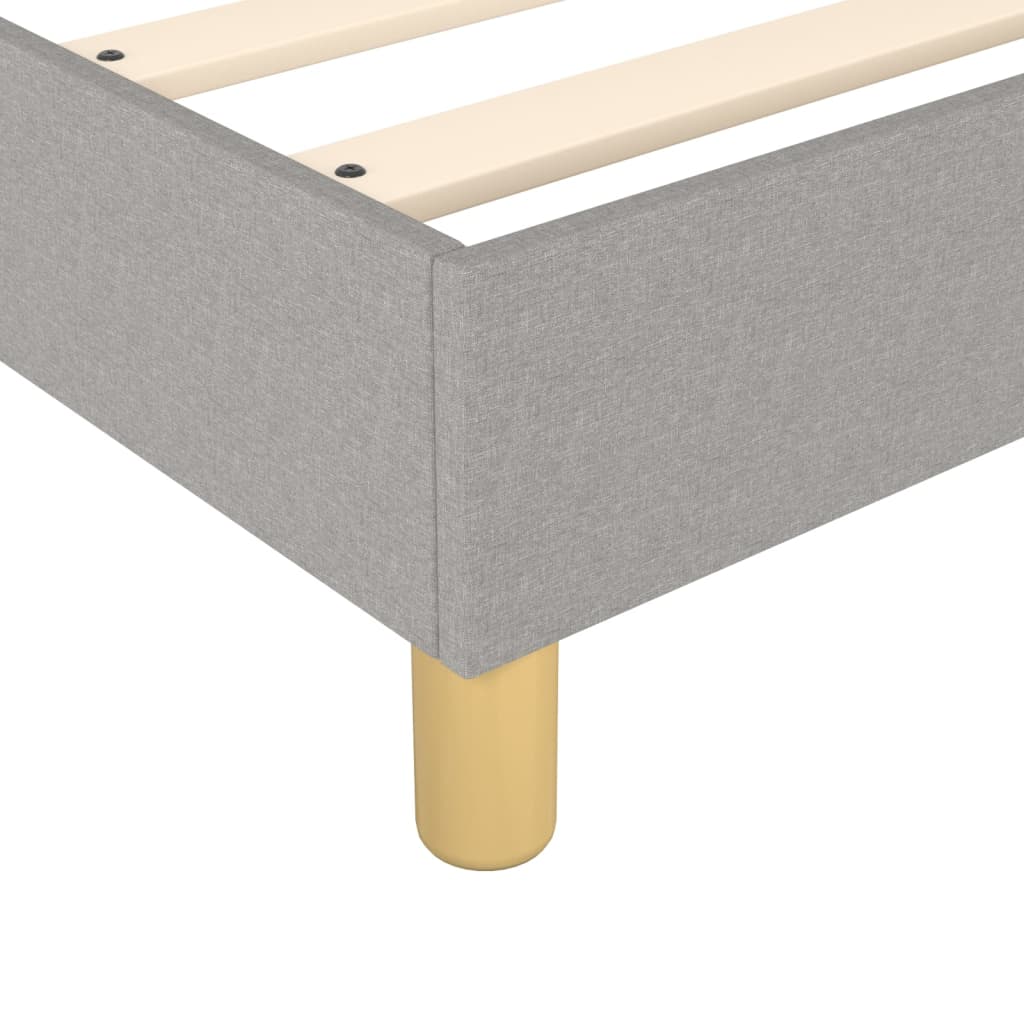 Okvir za krevet s oprugom svjetlosivi 90x200 cm od tkanine