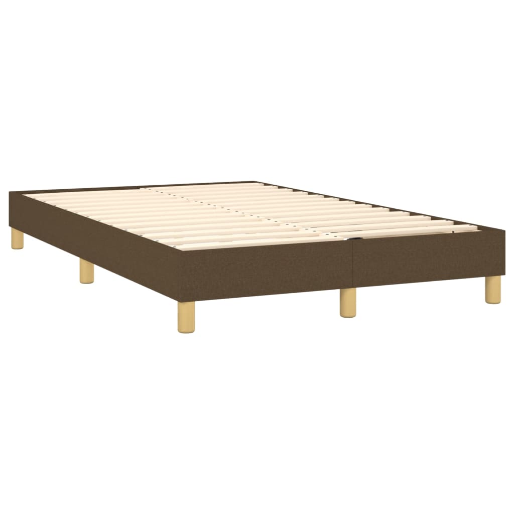 Okvir za krevet s oprugom tamnosmeđi 120 x 200 cm od tkanine