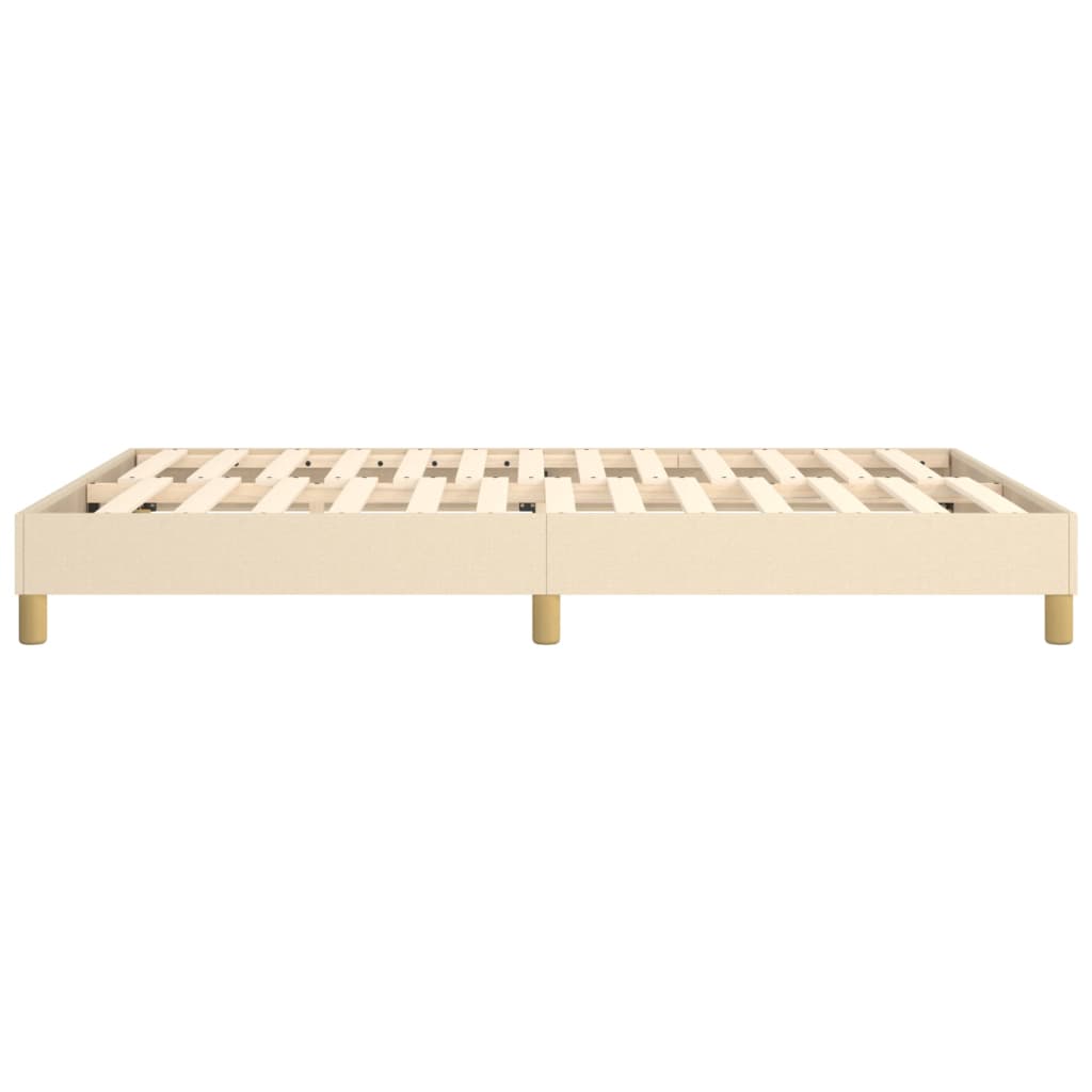 Okvir za krevet s oprugom krem 140 x 190 cm od tkanine