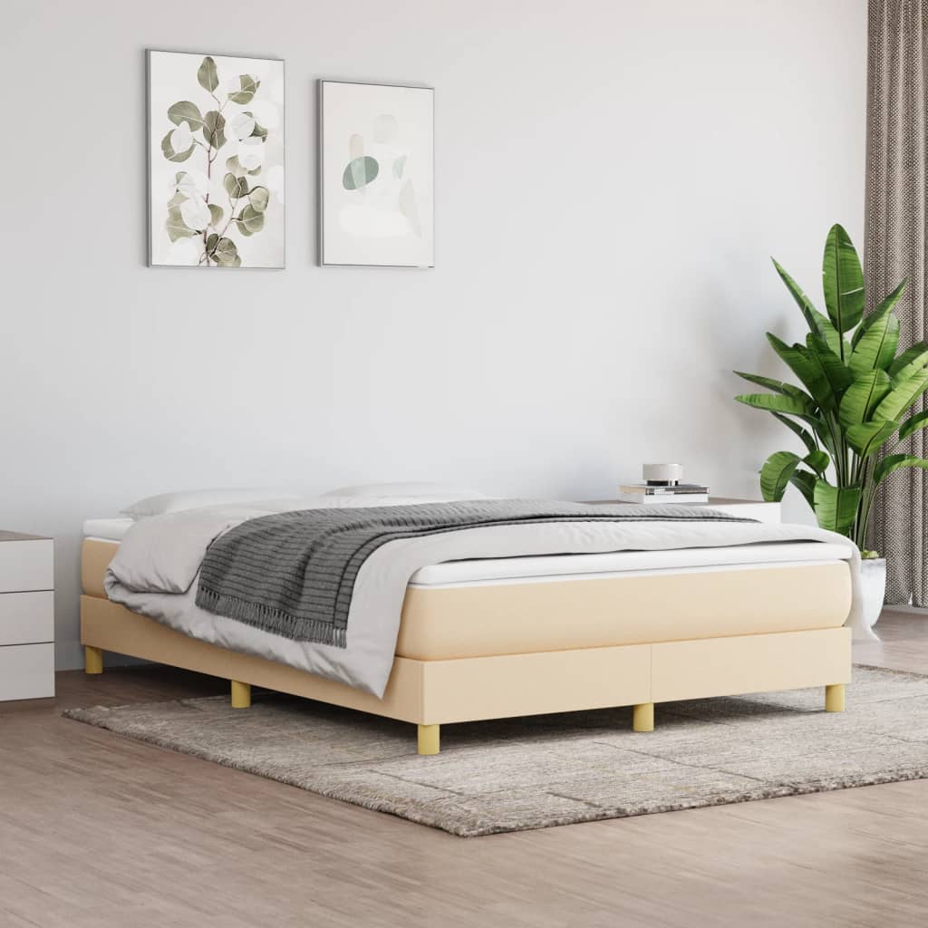 Okvir za krevet s oprugom tamnosivi 140 x 200 cm od tkanine