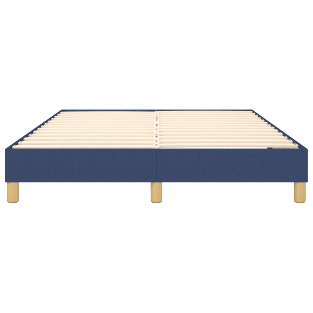 Okvir za krevet s oprugom plavi 140 x 200 cm od tkanine