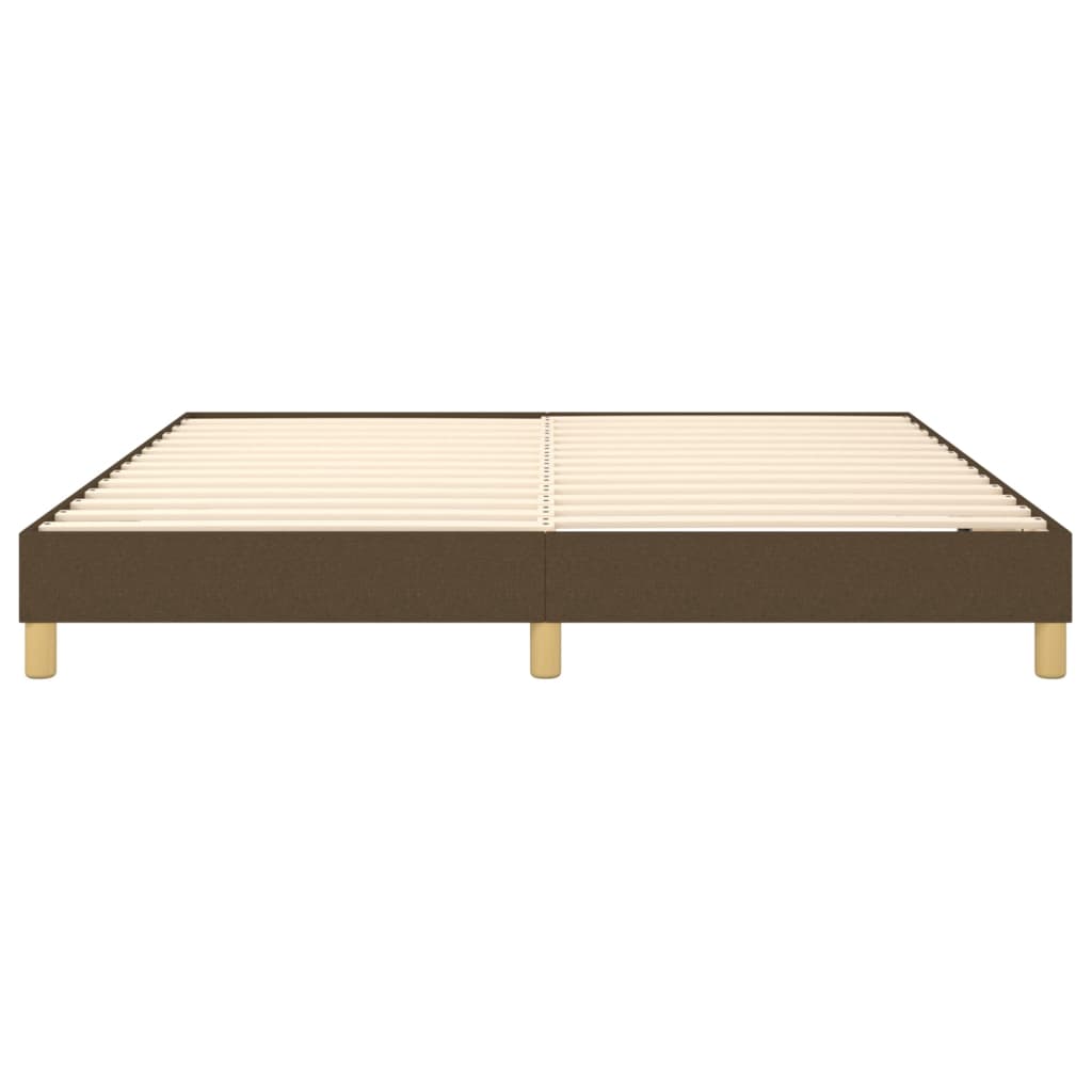 Okvir za krevet s oprugom tamnosmeđi 160x200 cm od tkanine