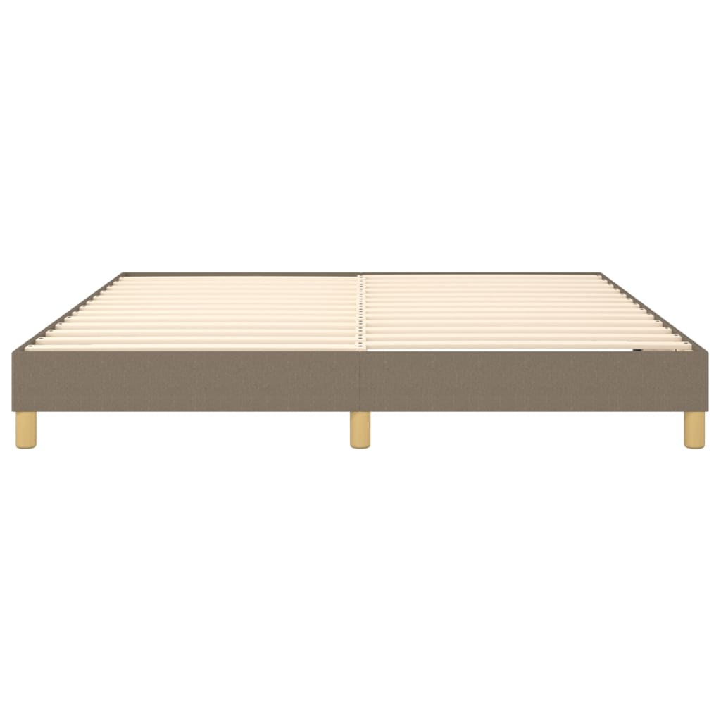Okvir za krevet s oprugom smeđesivi 160x200 cm od tkanine