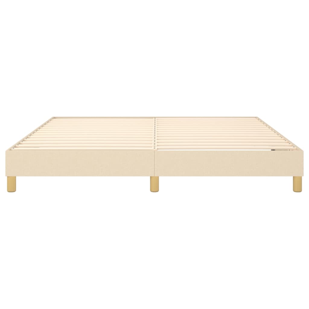 Okvir za krevet s oprugom krem 180 x 200 cm od tkanine