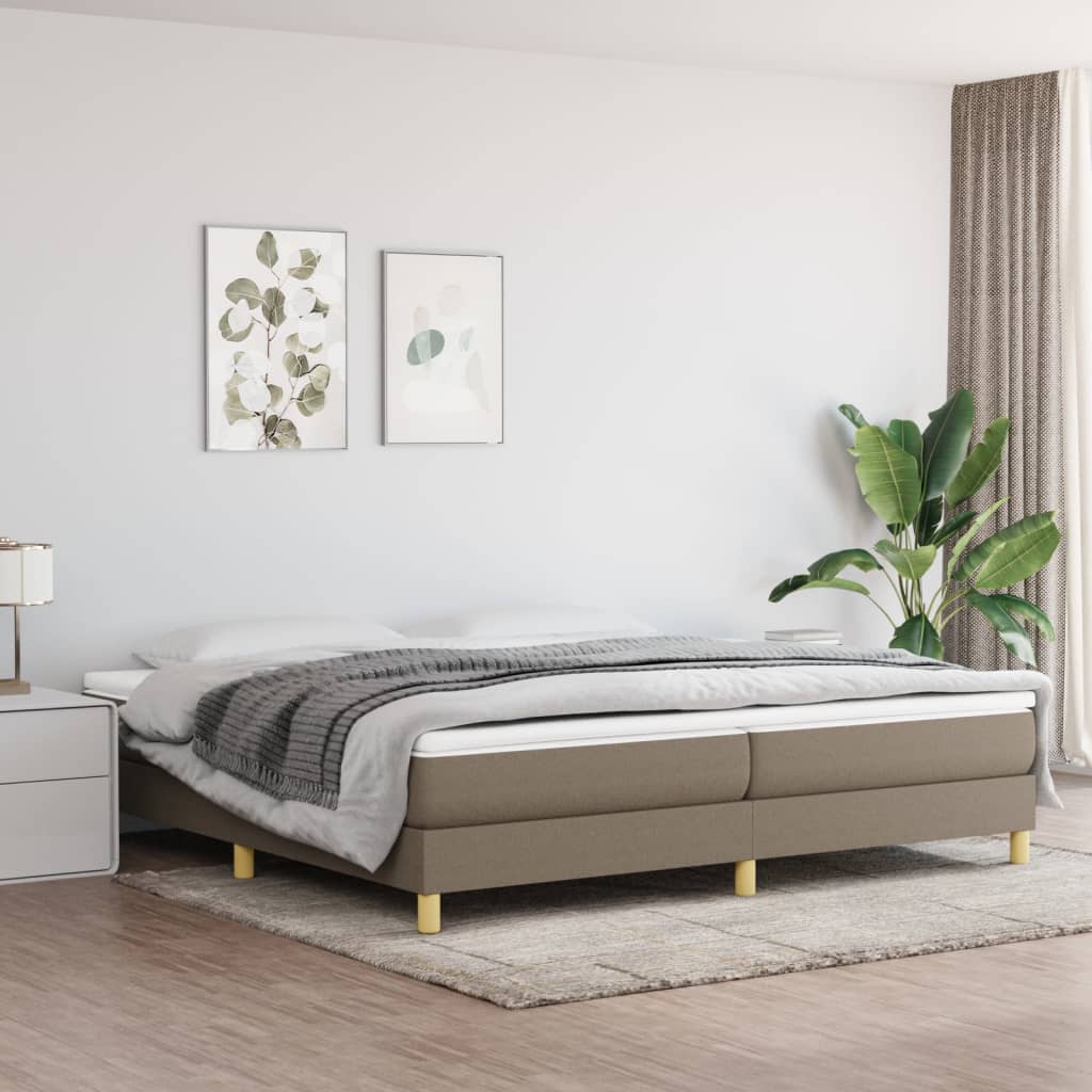 Okvir za krevet s oprugom smeđesivi 200x200 cm od tkanine