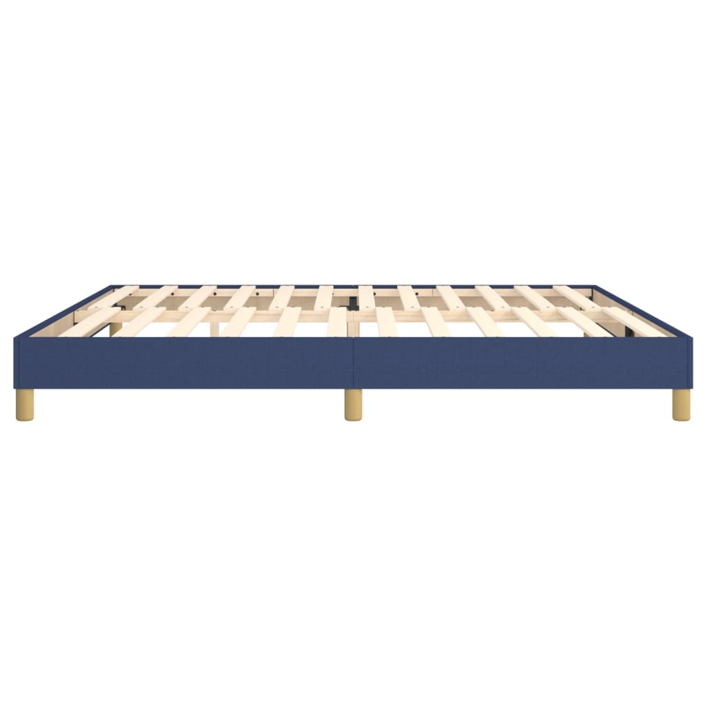 Okvir za krevet s oprugom plavi 200x200 cm od tkanine
