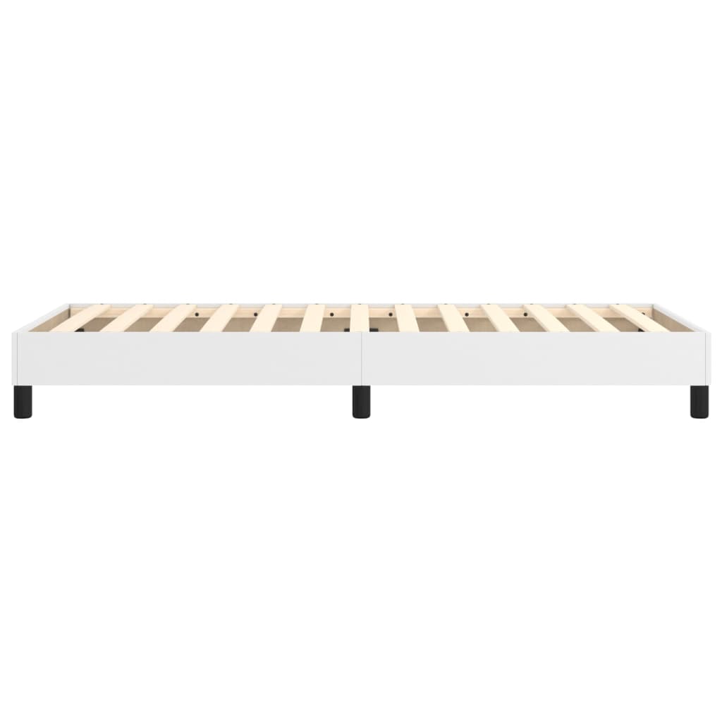Okvir za krevet s oprugom bijeli 80 x 200 cm od umjetne kože