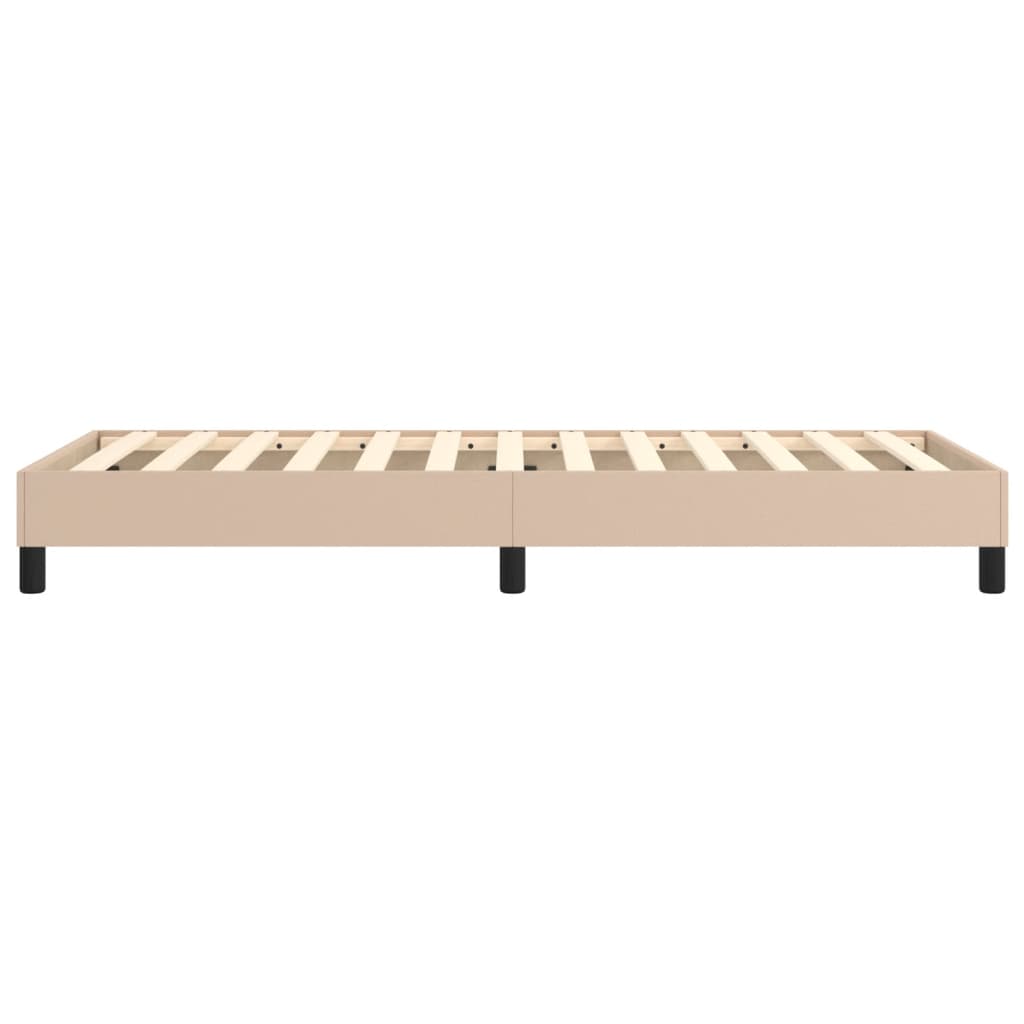 Okvir za krevet s oprugom boja cappuccina 80 x 200 cm od umjetne kože