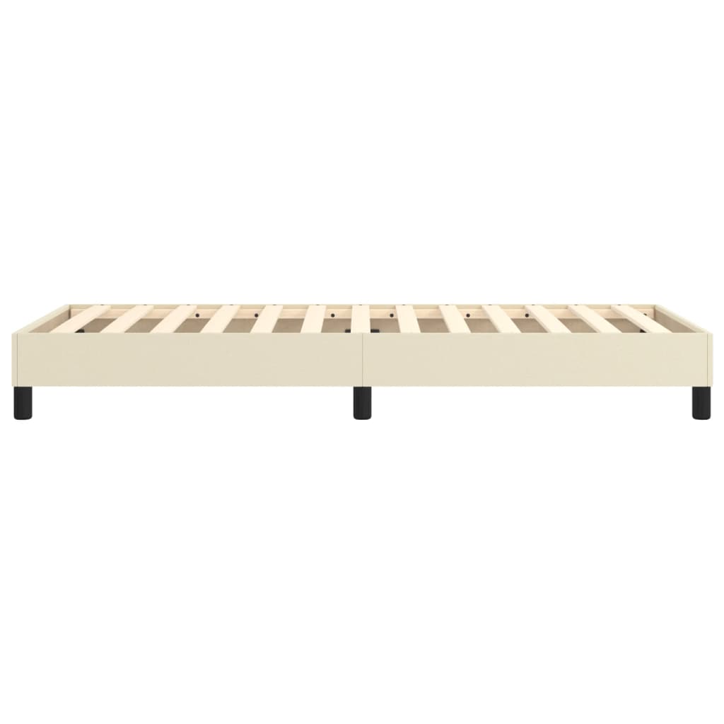 Okvir za krevet s oprugom krem 100x200 cm od umjetne kože