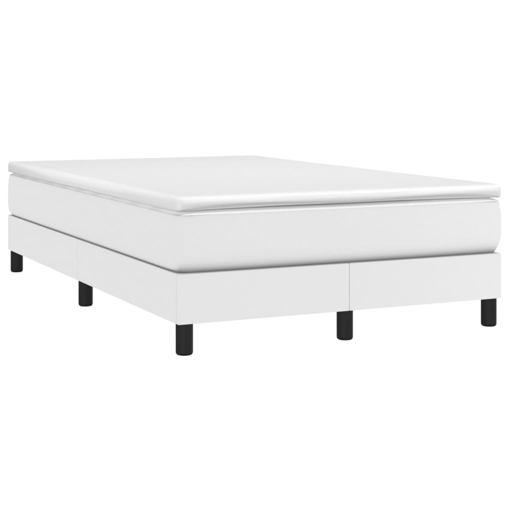 Okvir za krevet s oprugom bijela 120x200 cm od umjetne kože
