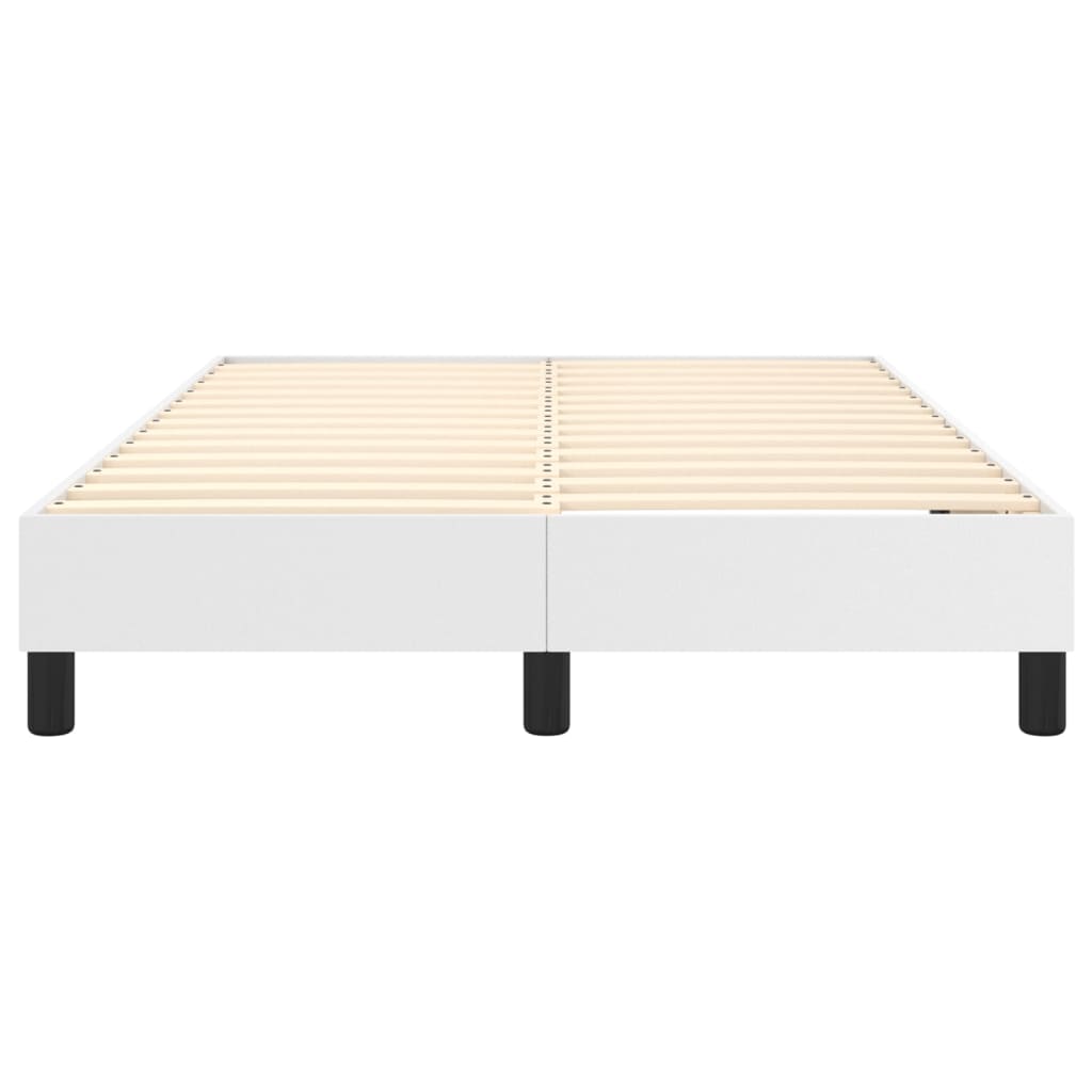 Okvir za krevet s oprugom bijela 120x200 cm od umjetne kože