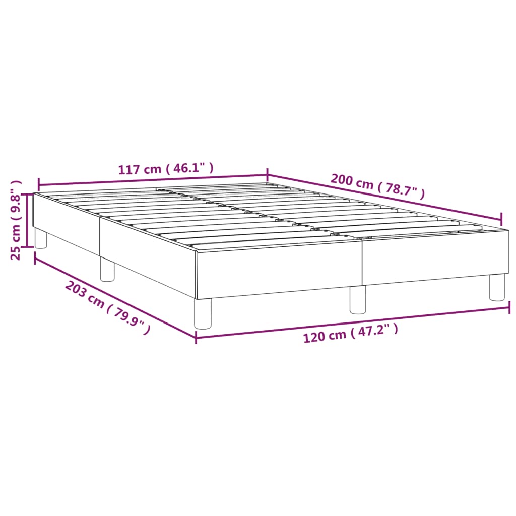 Okvir za krevet s oprugom bijela 120x200 cm od umjetne kože