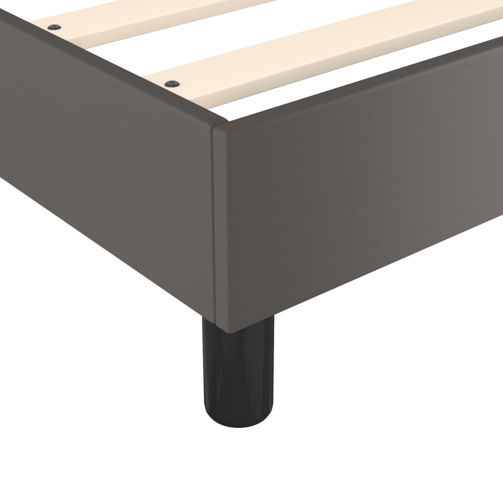 Okvir za krevet s oprugom sivi 120x200 cm od umjetne kože