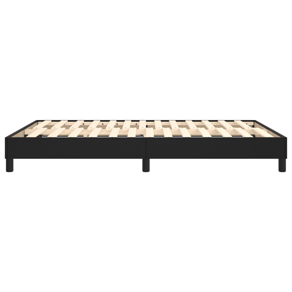 Okvir za krevet s oprugom crni 140x190 cm od umjetne kože