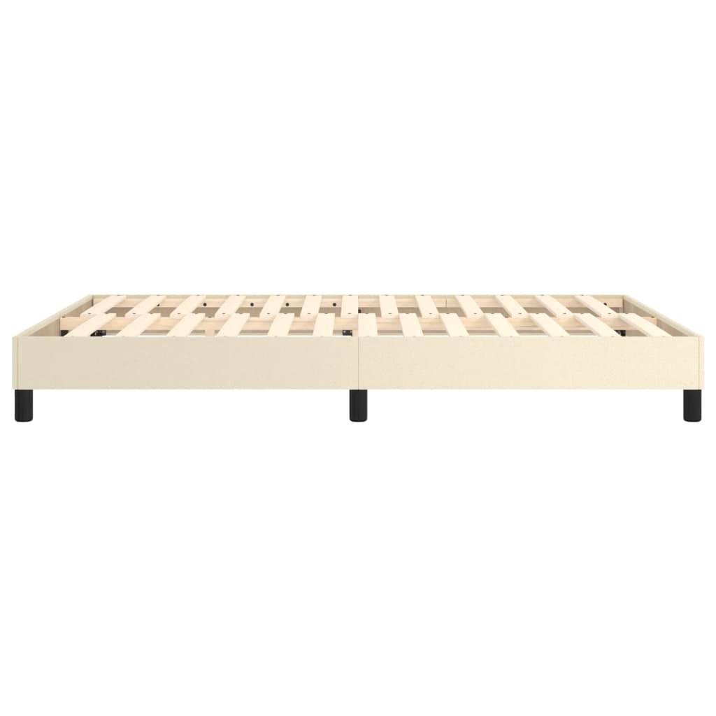 Okvir za krevet s oprugom krem 140x190 cm od umjetne kože
