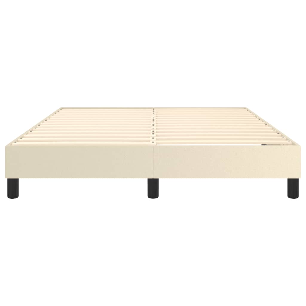 Okvir za krevet s oprugom krem 140x200 cm od umjetne kože