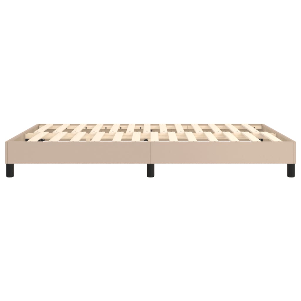 Okvir za krevet s oprugom boja cappuccina 140x200 cm od umjetne kože