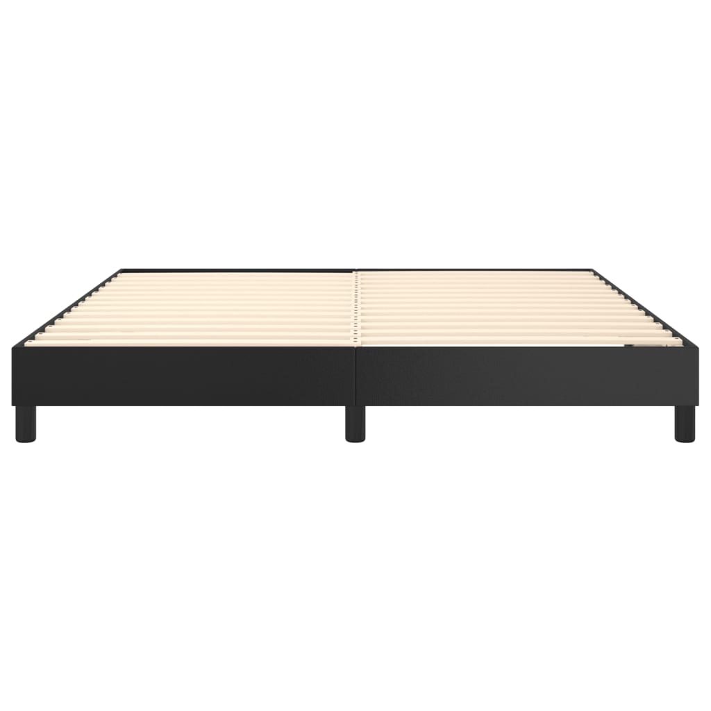 Okvir za krevet s oprugom crni 160x200 cm od umjetne kože