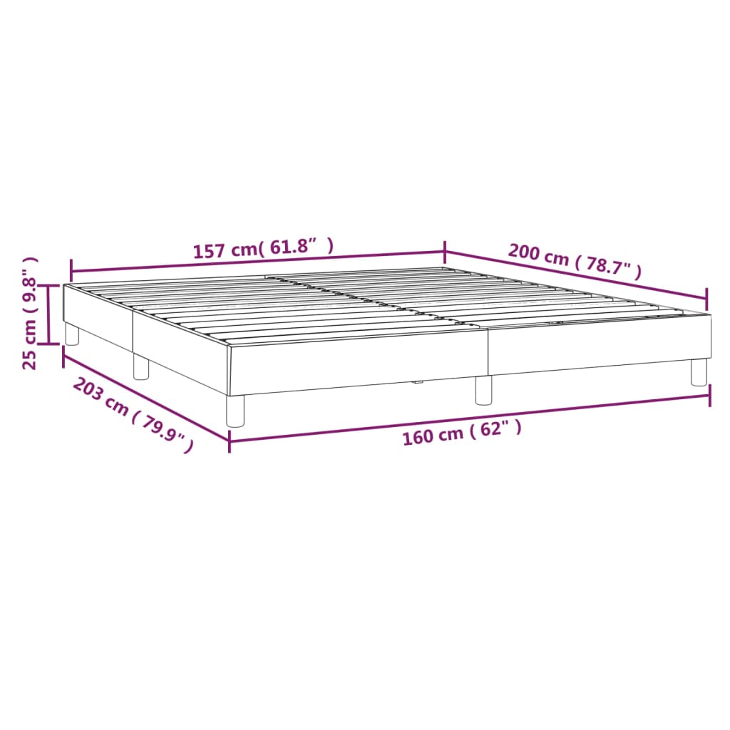 Okvir za krevet s oprugom crni 160x200 cm od umjetne kože