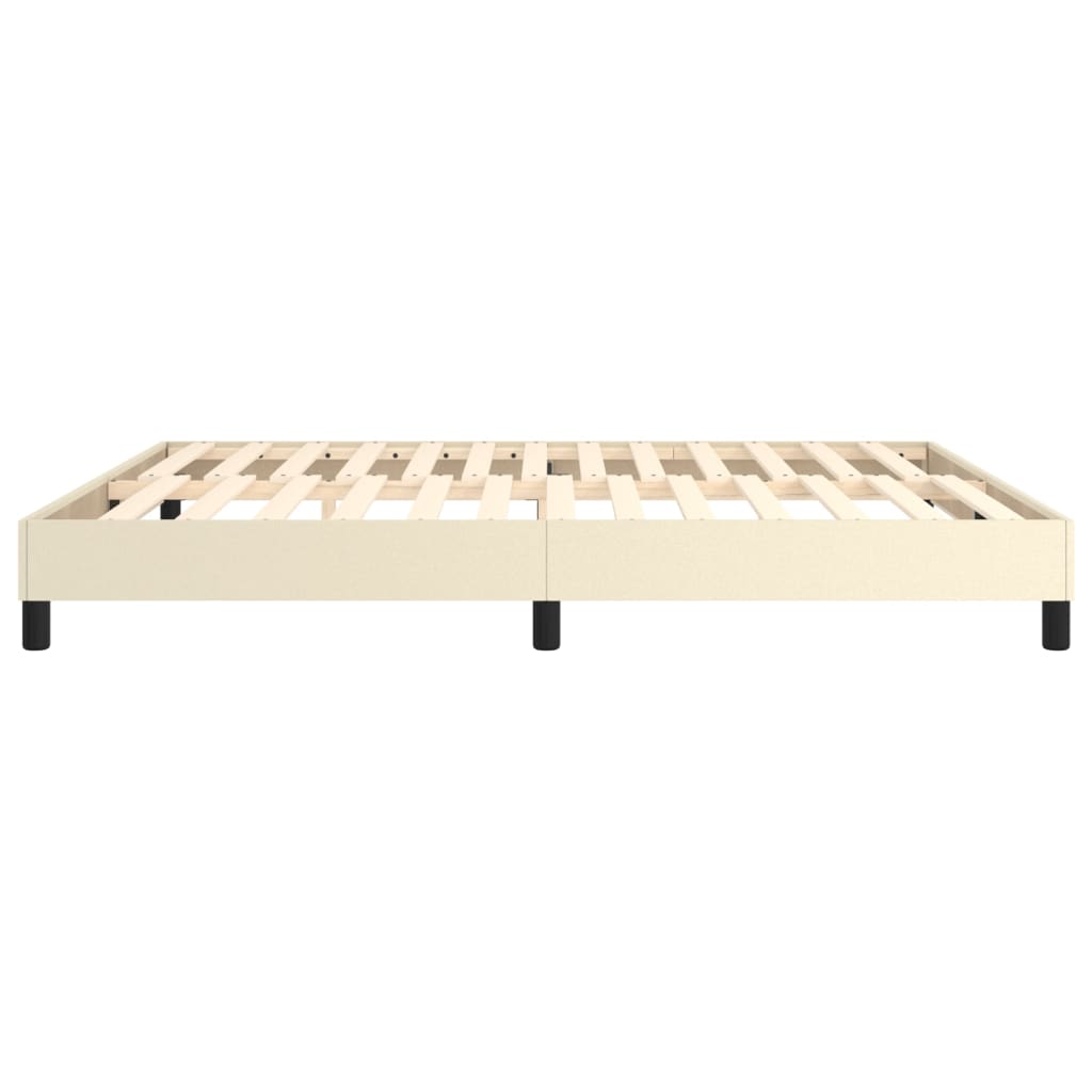 Okvir za krevet s oprugom krem 160x200 cm od umjetne kože