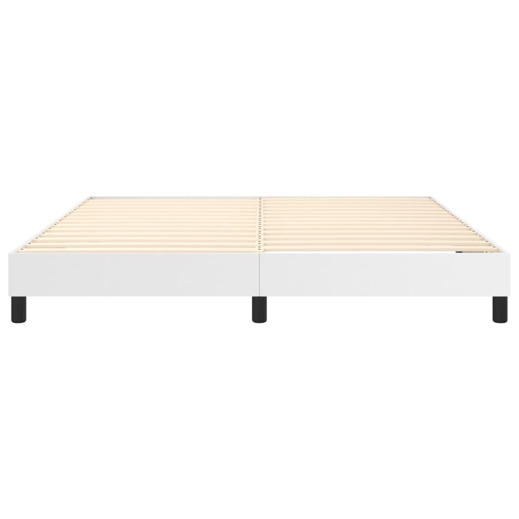 Okvir za krevet s oprugom bijela 180x200 cm od umjetne kože