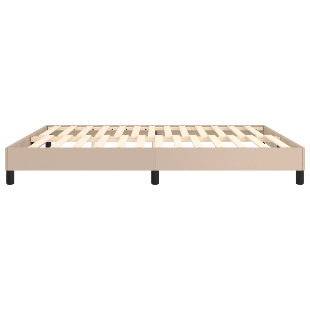 Okvir za krevet s oprugom boja cappuccina 180x200 cm od umjetne kože