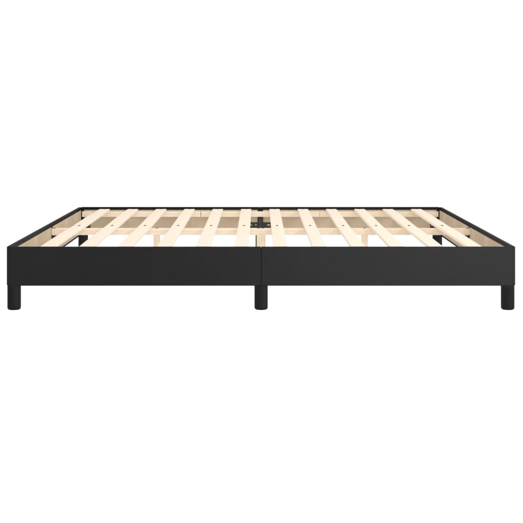 Okvir za krevet s oprugom crni 200x200 cm od umjetne kože