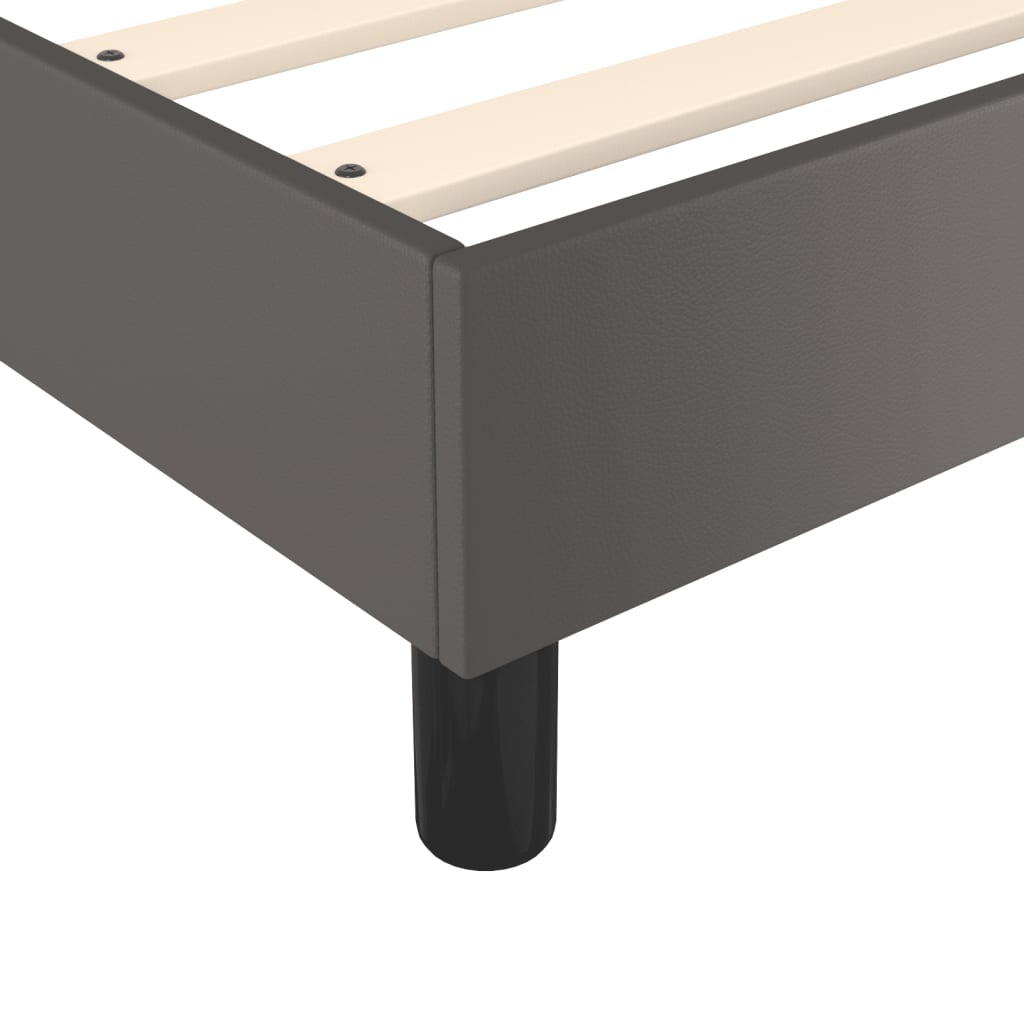Okvir za krevet s oprugom sivi 200x200 cm od umjetne kože