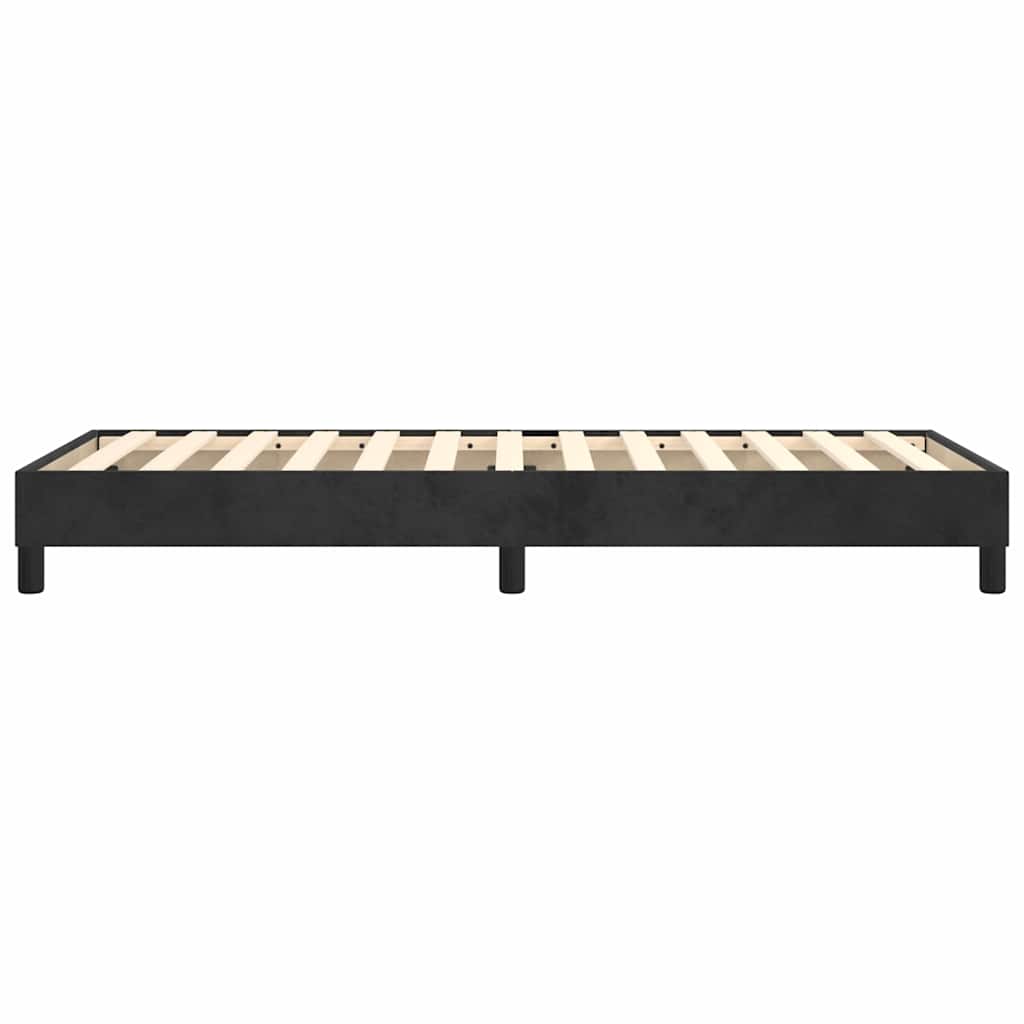 Okvir za krevet s oprugom crni 80 x 200 cm baršunasti