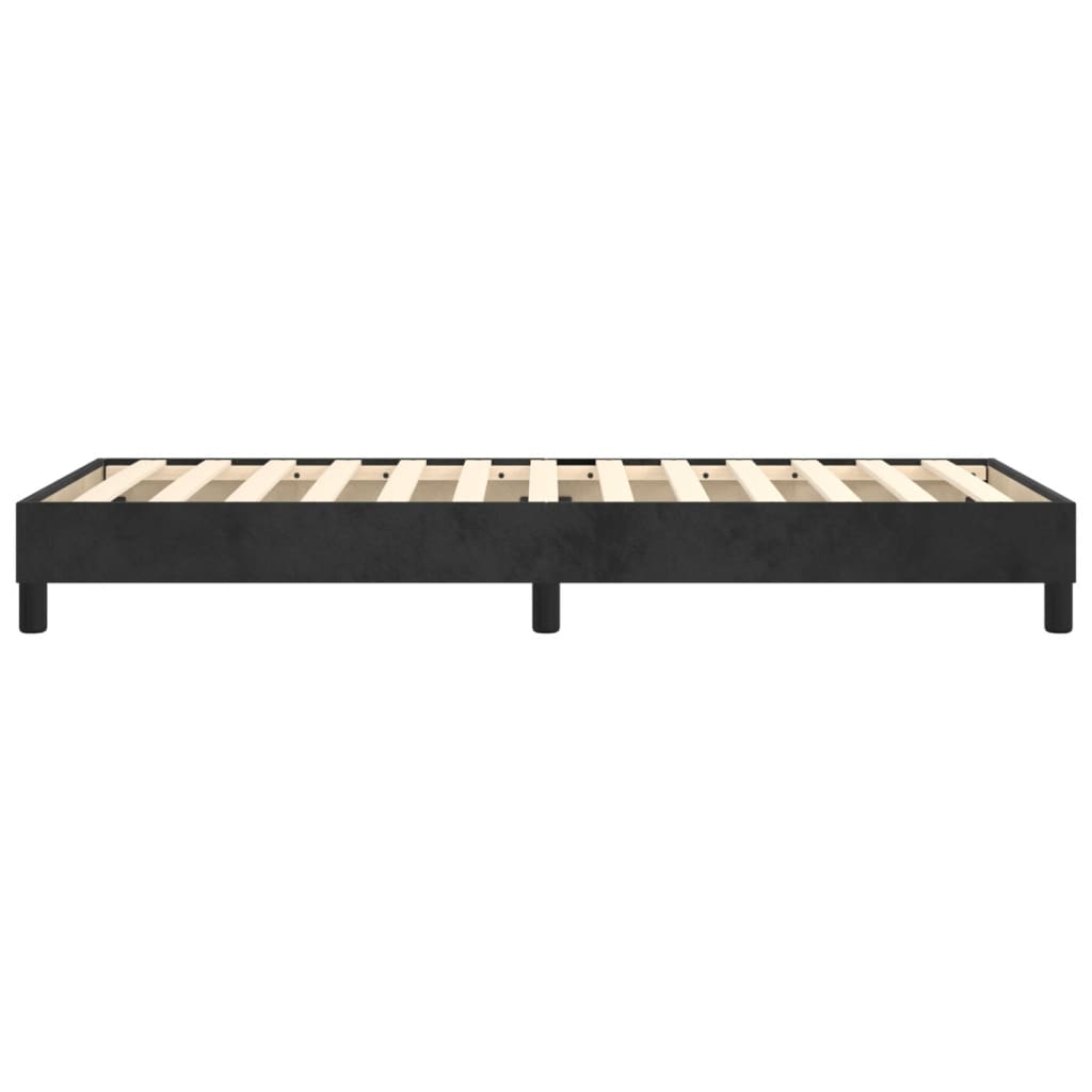 Okvir za krevet s oprugom crni 90x190 cm baršunasti