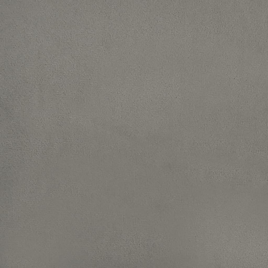 Okvir za krevet s oprugom svjetlosivi 120 x 200 cm baršunasti