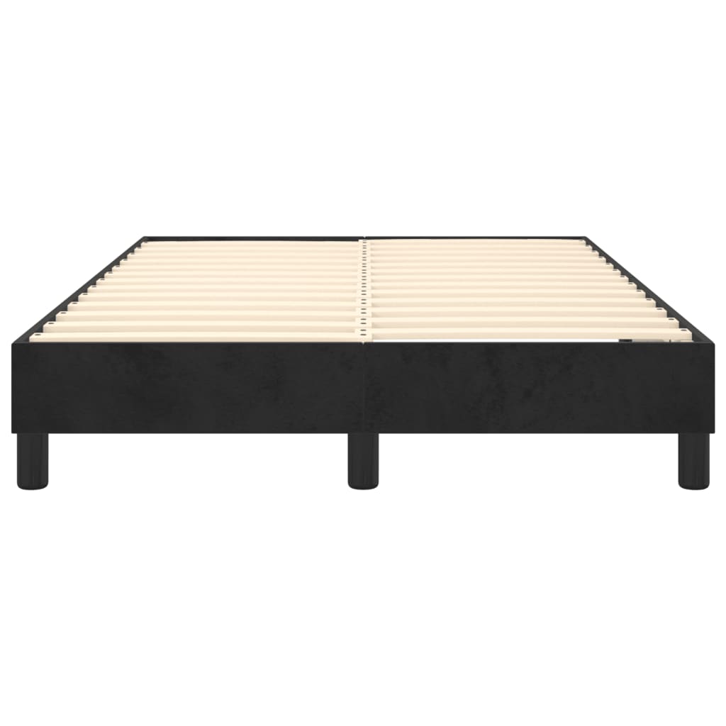 Okvir za krevet s oprugom crni 120 x 200 cm baršunasti