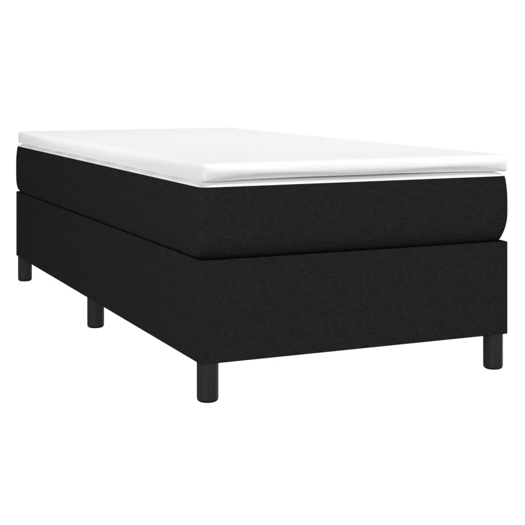 Okvir za krevet s oprugom crni 90x190cm od tkanine