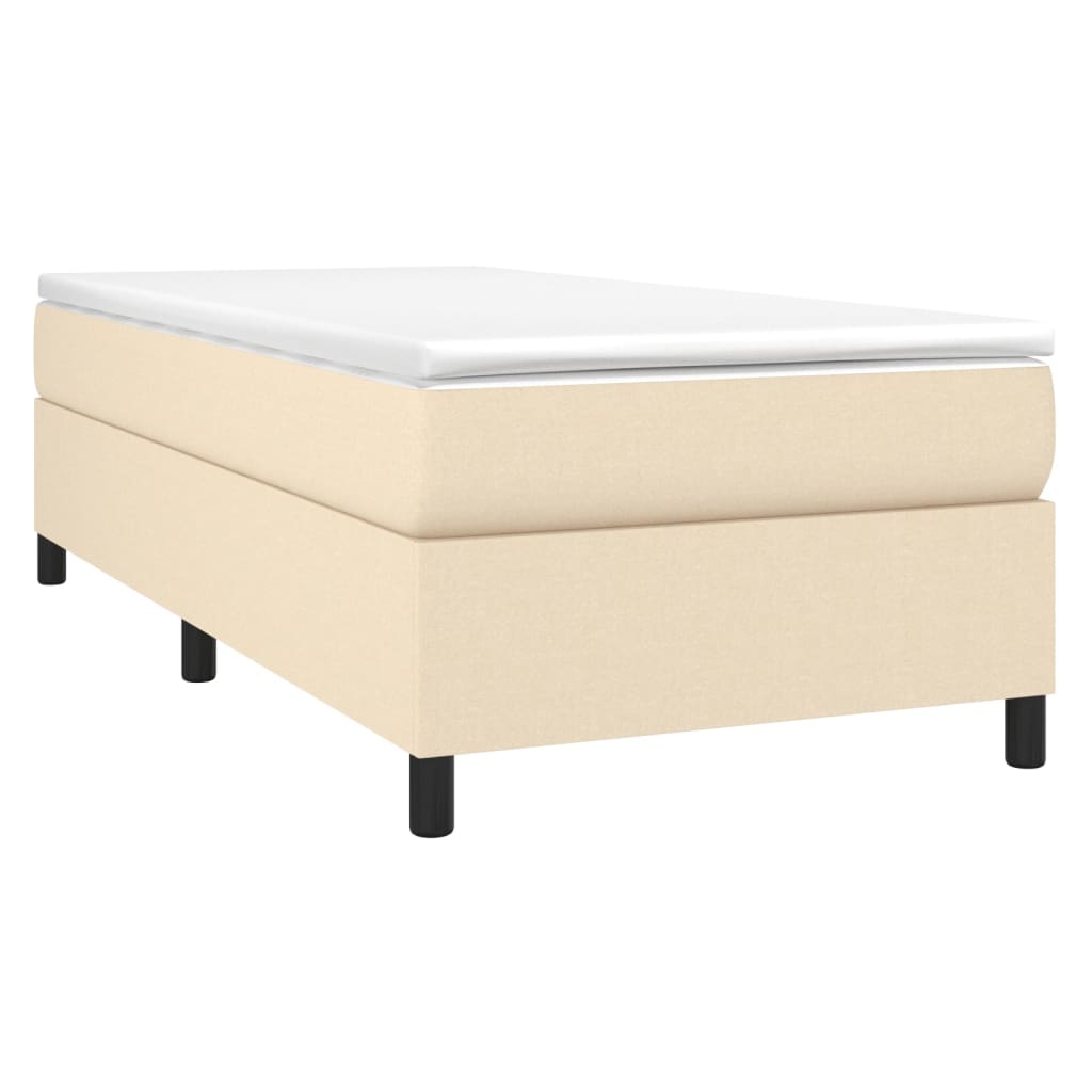 Okvir za krevet s oprugom krem 90x200cm od tkanine