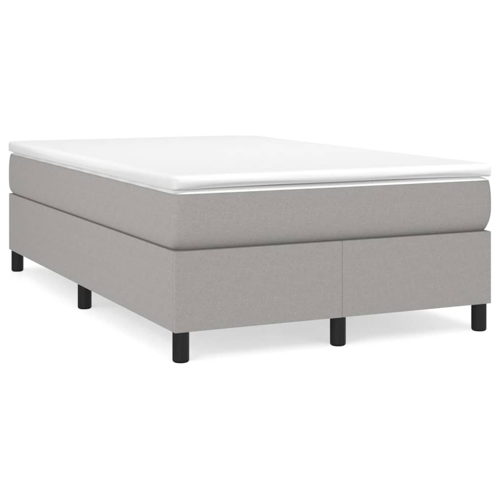 Okvir za krevet s oprugom svjetlosivi 120 x 200 cm od tkanine