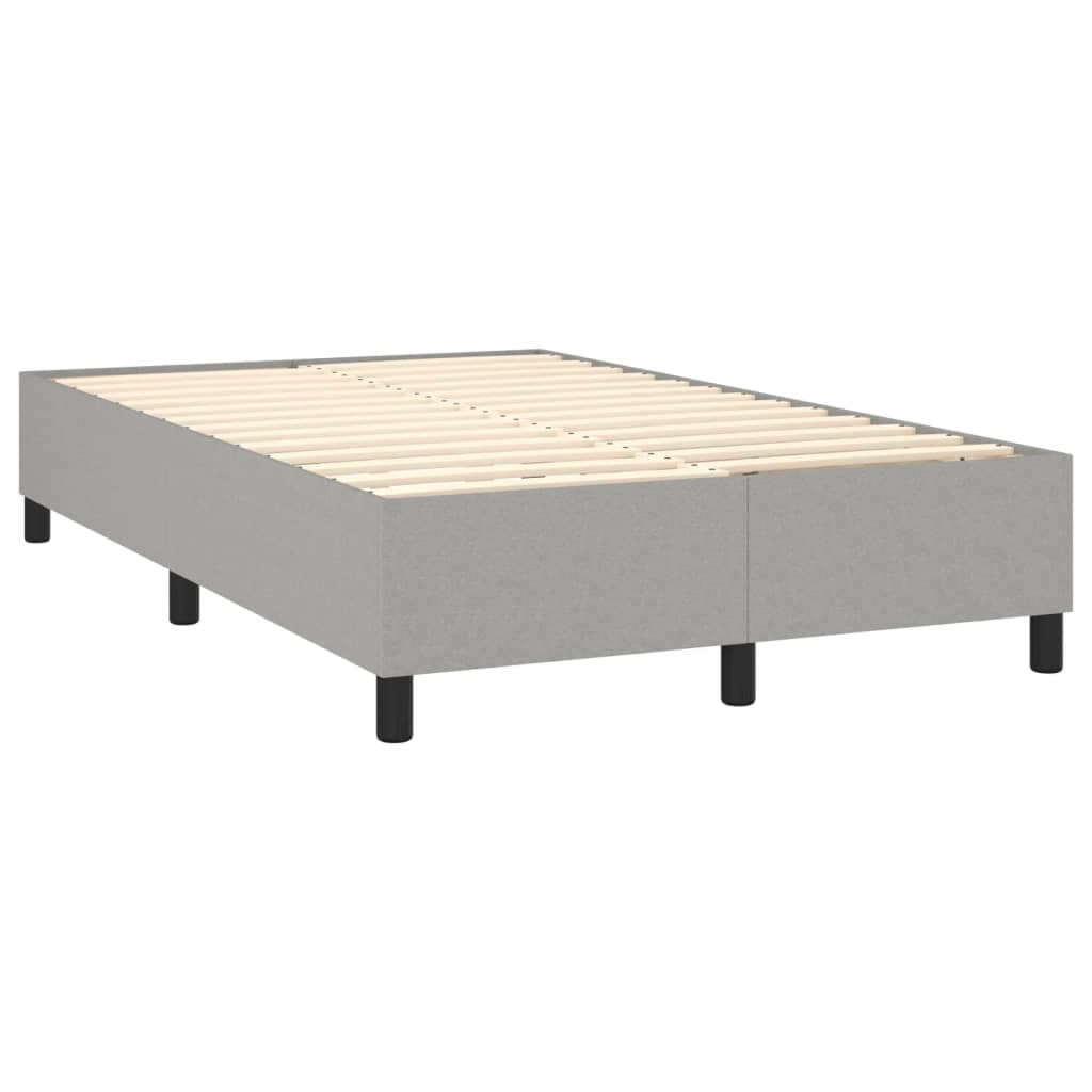 Okvir za krevet s oprugom svjetlosivi 120 x 200 cm od tkanine
