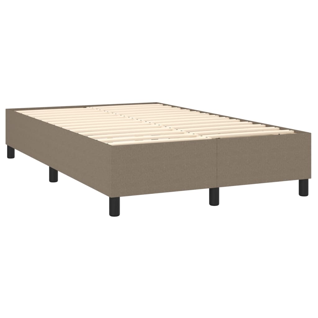 Okvir za krevet s oprugom smeđesivi 120 x 200 cm od tkanine