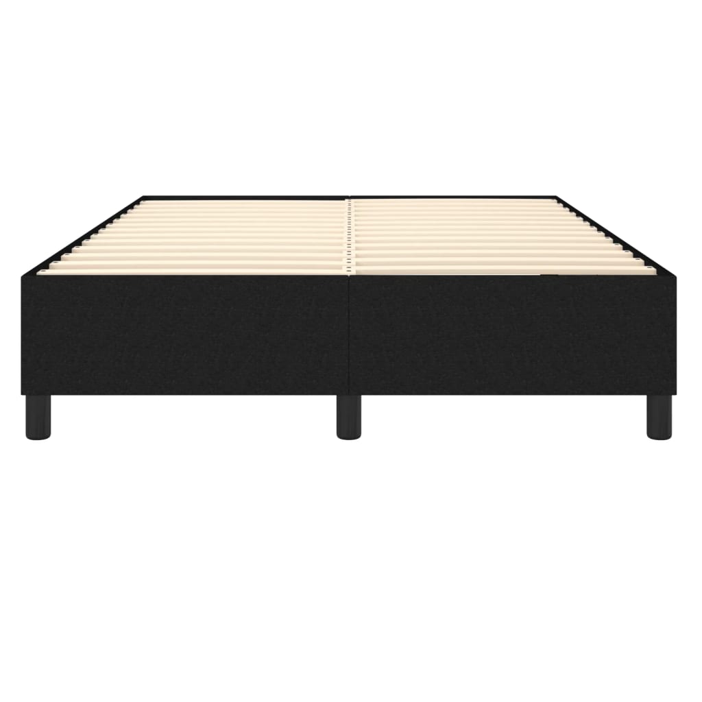 Okvir za krevet s oprugom crni 140 x 190 cm od tkanine