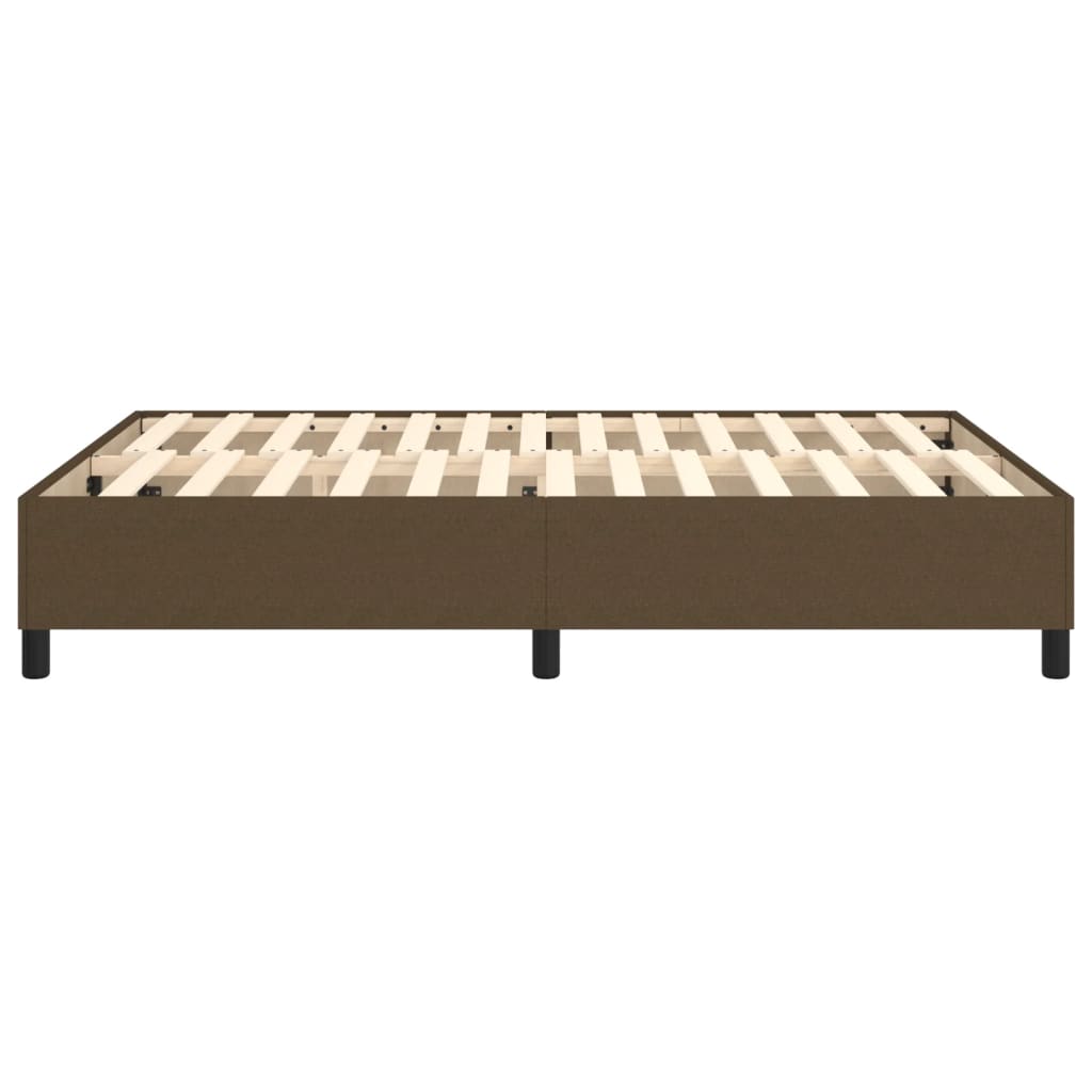 Okvir za krevet s oprugom tamnosmeđi 140 x 190 cm od tkanine