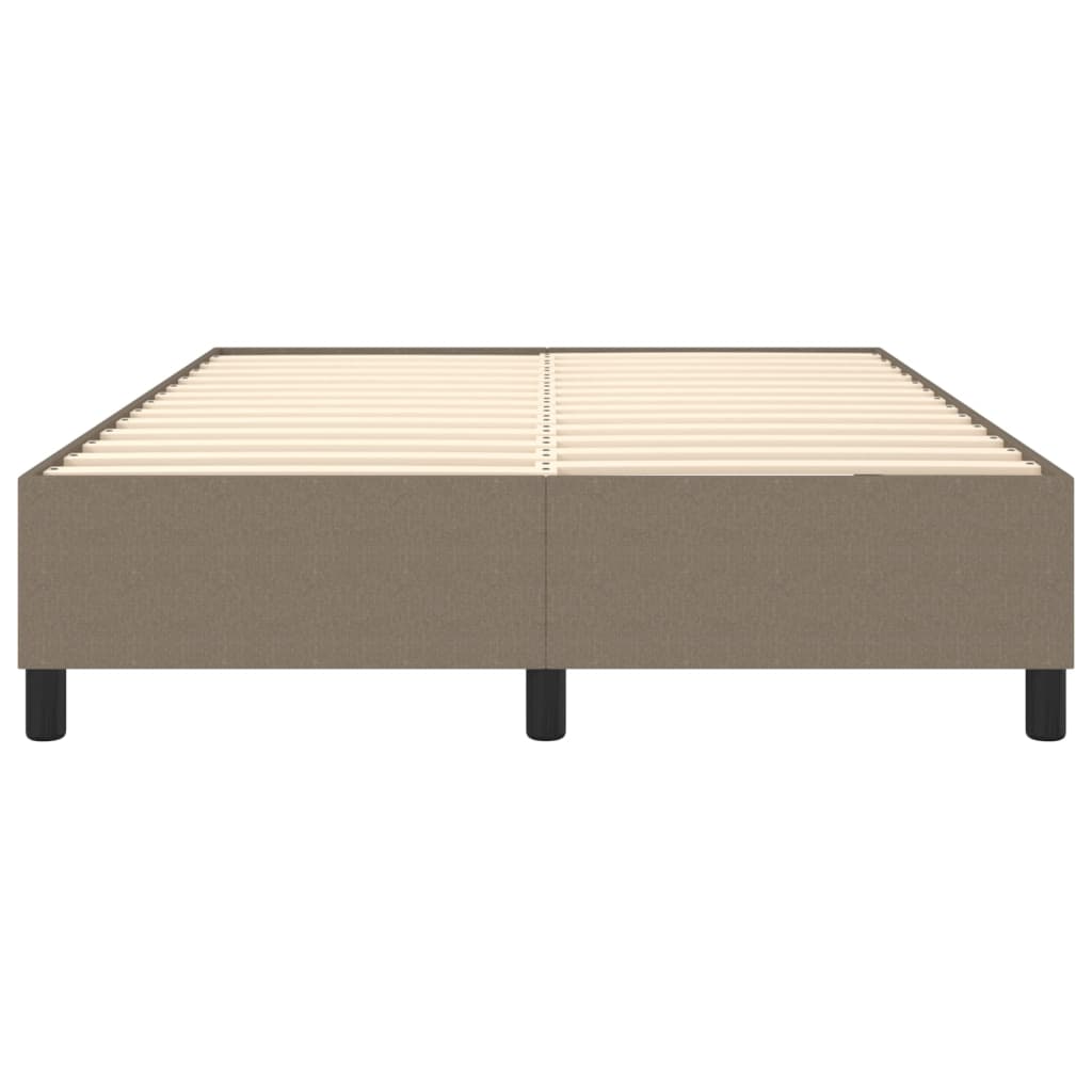 Okvir za krevet s oprugom smeđesivi 140 x 190 cm od tkanine