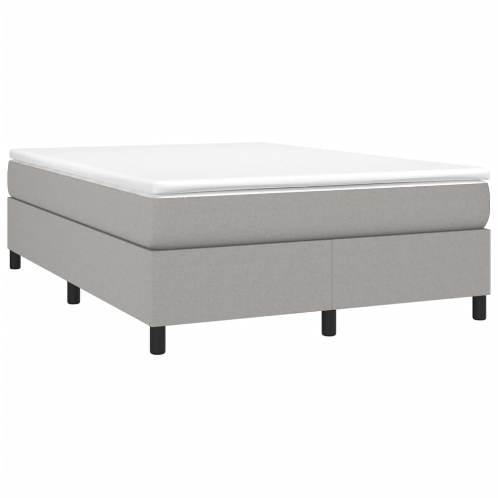 Okvir za krevet s oprugom svjetlosivi 140x200 cm od tkanine