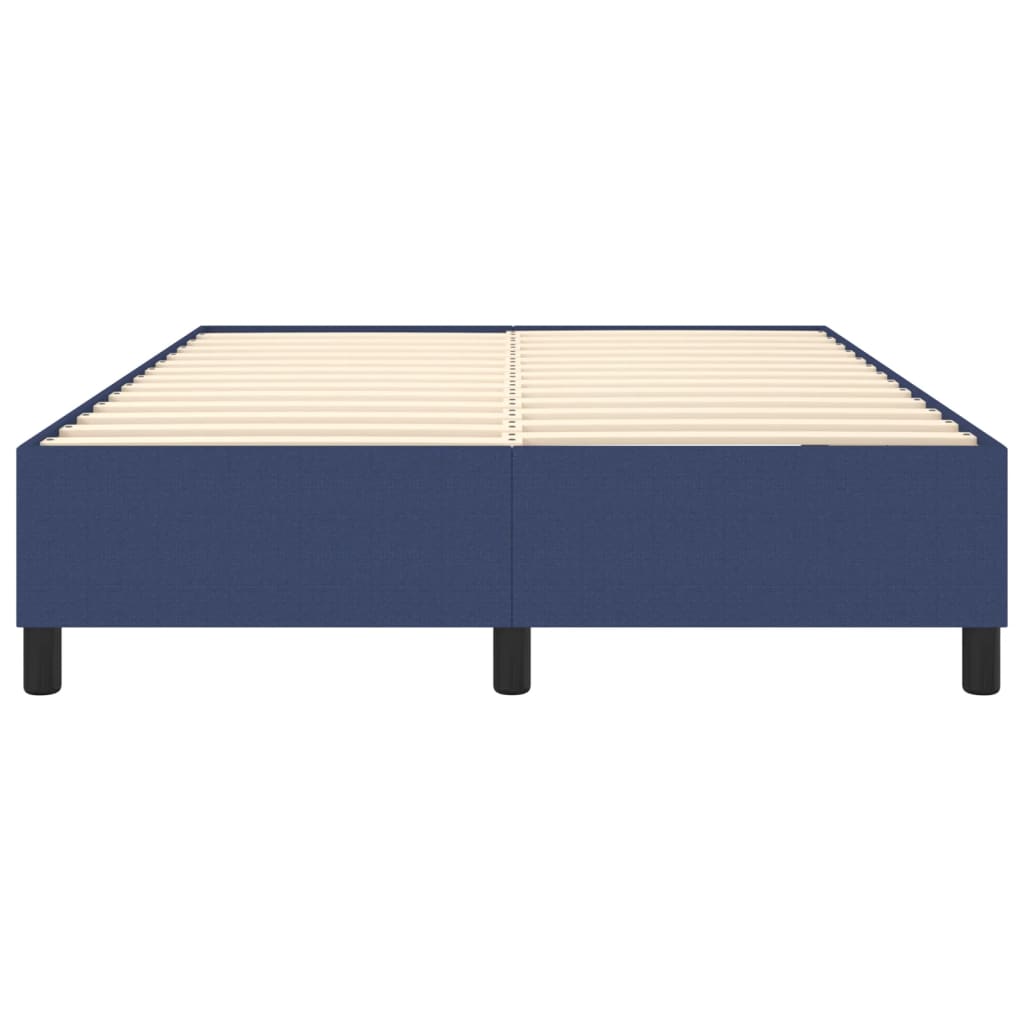 Okvir za krevet s oprugom plavi 140 x 200 cm od tkanine