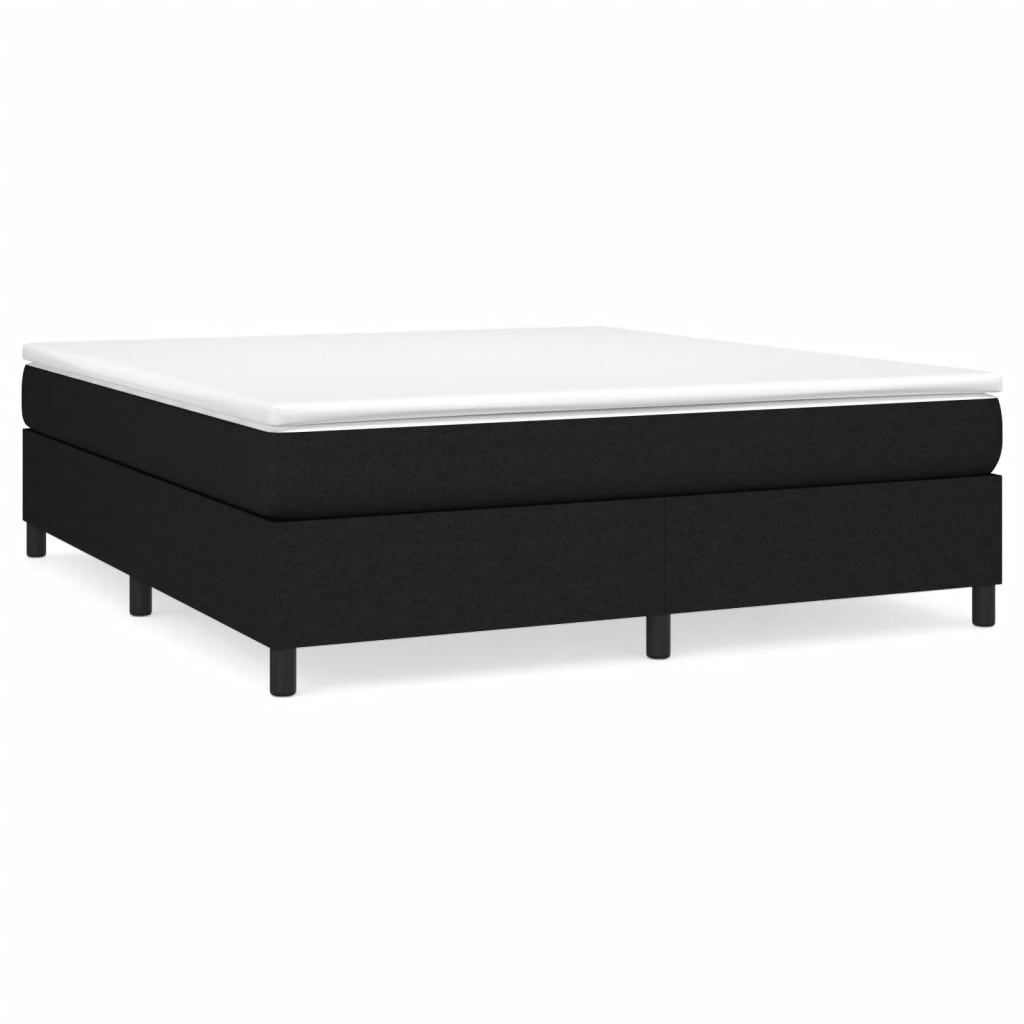 Okvir za krevet s oprugom crni 160x200 cm od tkanine