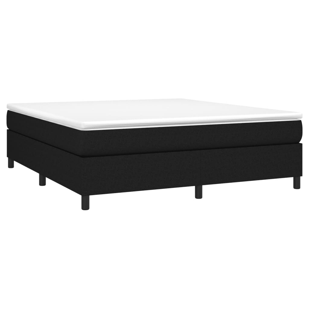 Okvir za krevet s oprugom crni 160x200 cm od tkanine