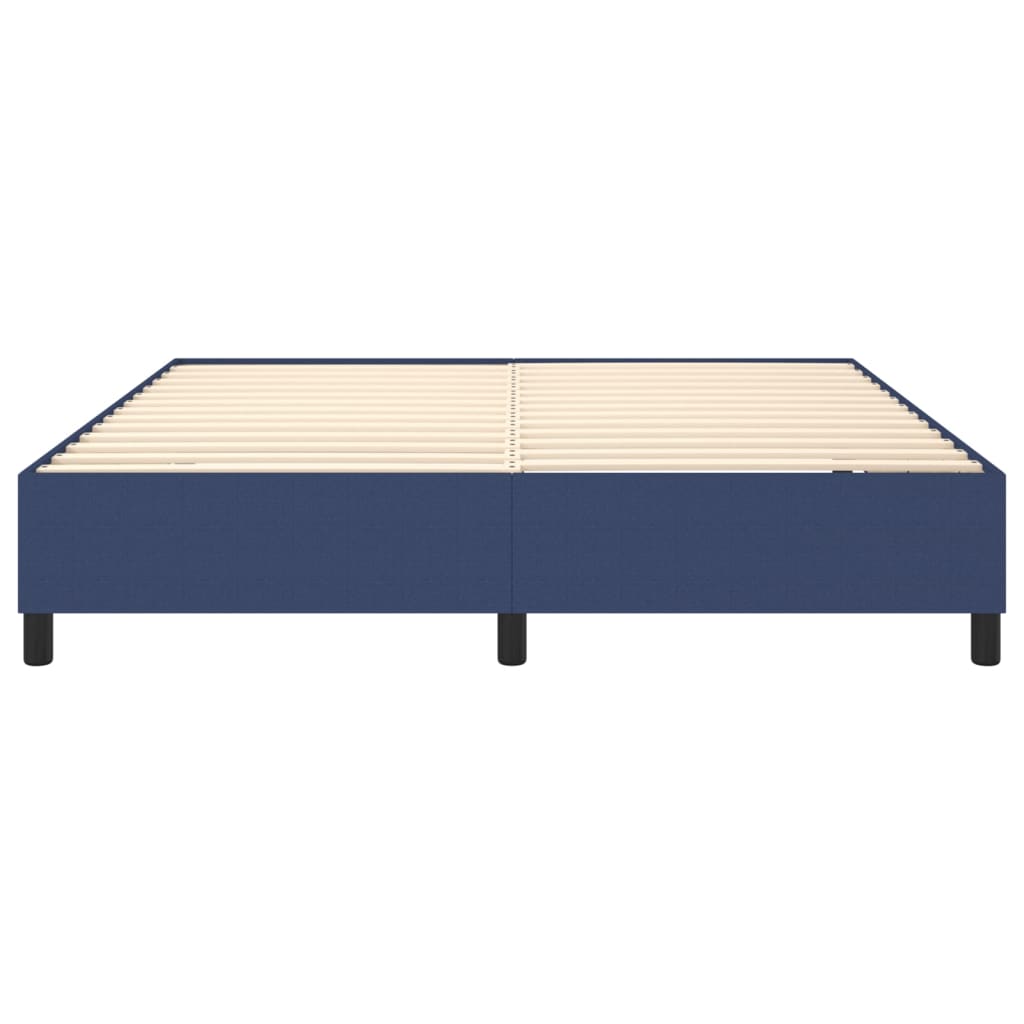 Okvir za krevet s oprugom plavi 160x200 cm od tkanine