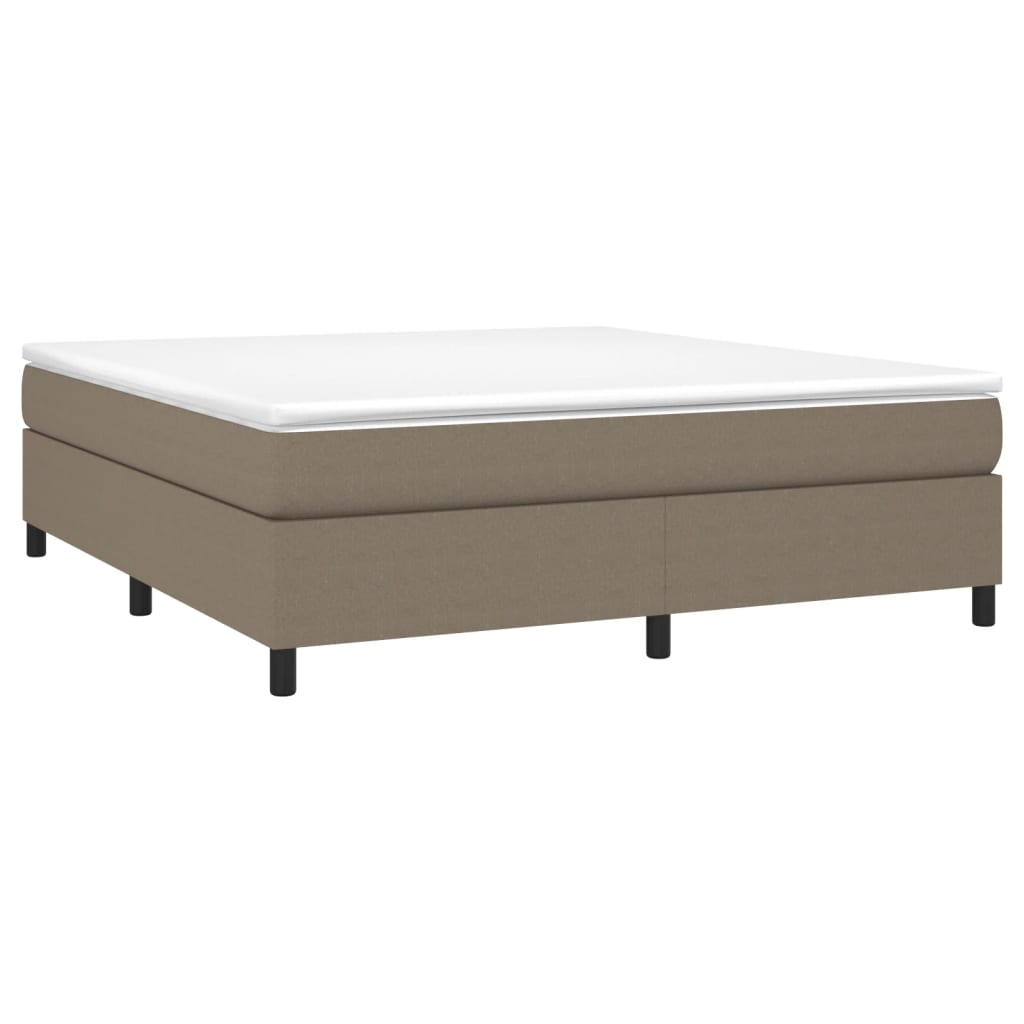 Okvir za krevet s oprugom smeđesivi 180x200 cm od tkanine