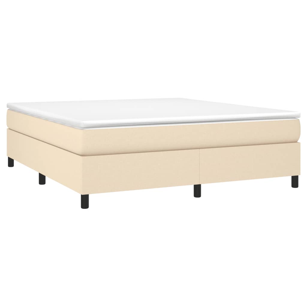 Okvir za krevet s oprugom krem 180 x 200 cm od tkanine