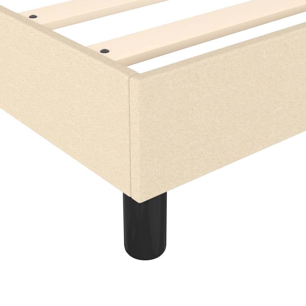 Okvir za krevet s oprugom krem 180 x 200 cm od tkanine